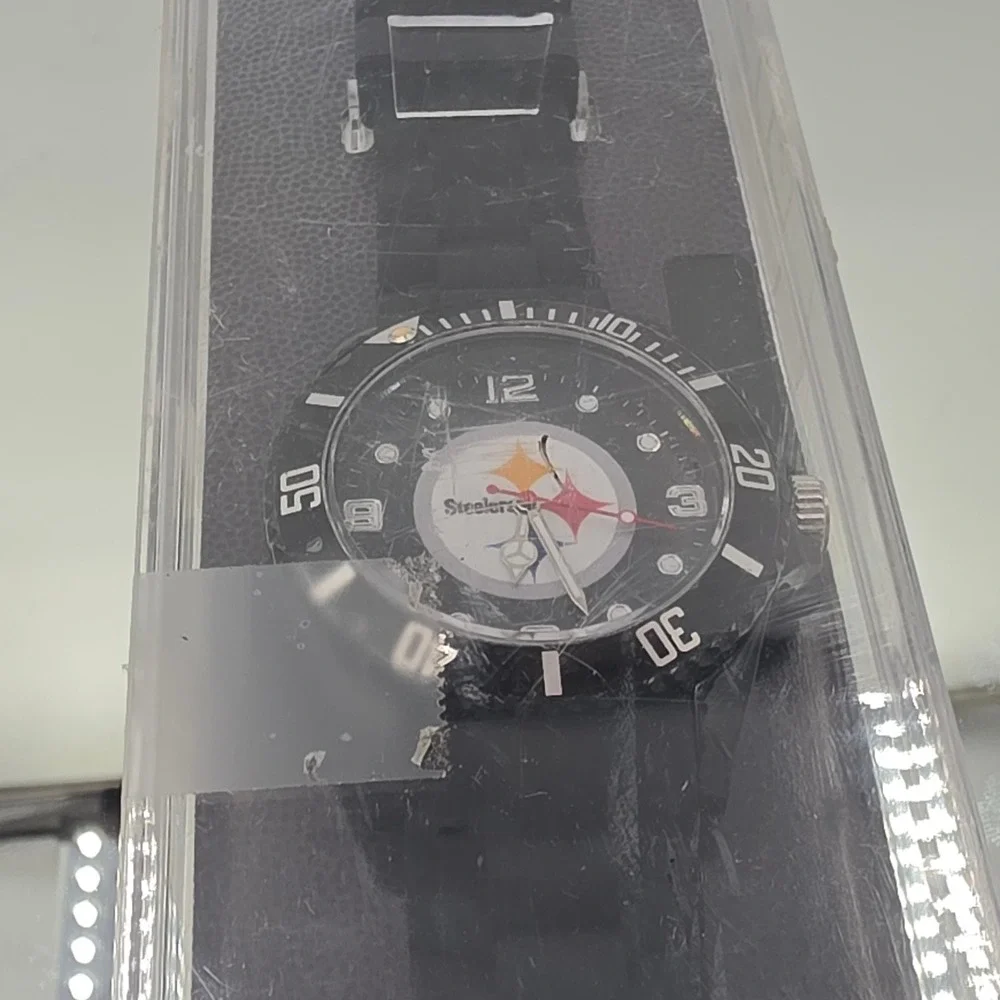 NFL Sparo Pittsburgh Steelers Watch Mens OS Black Good Analog Sports Wristwatch